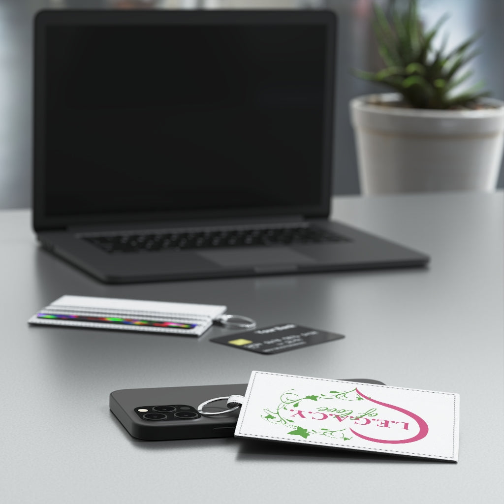 Saffiano Leather Card Holder (Alpha Kappa Alpha)