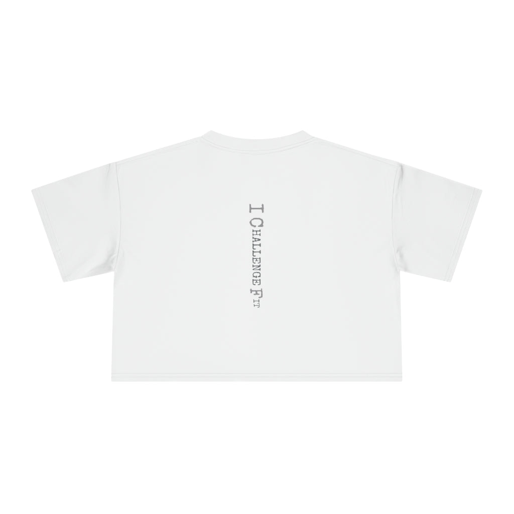 ICF Women's Crop Tee "Silver Logo"