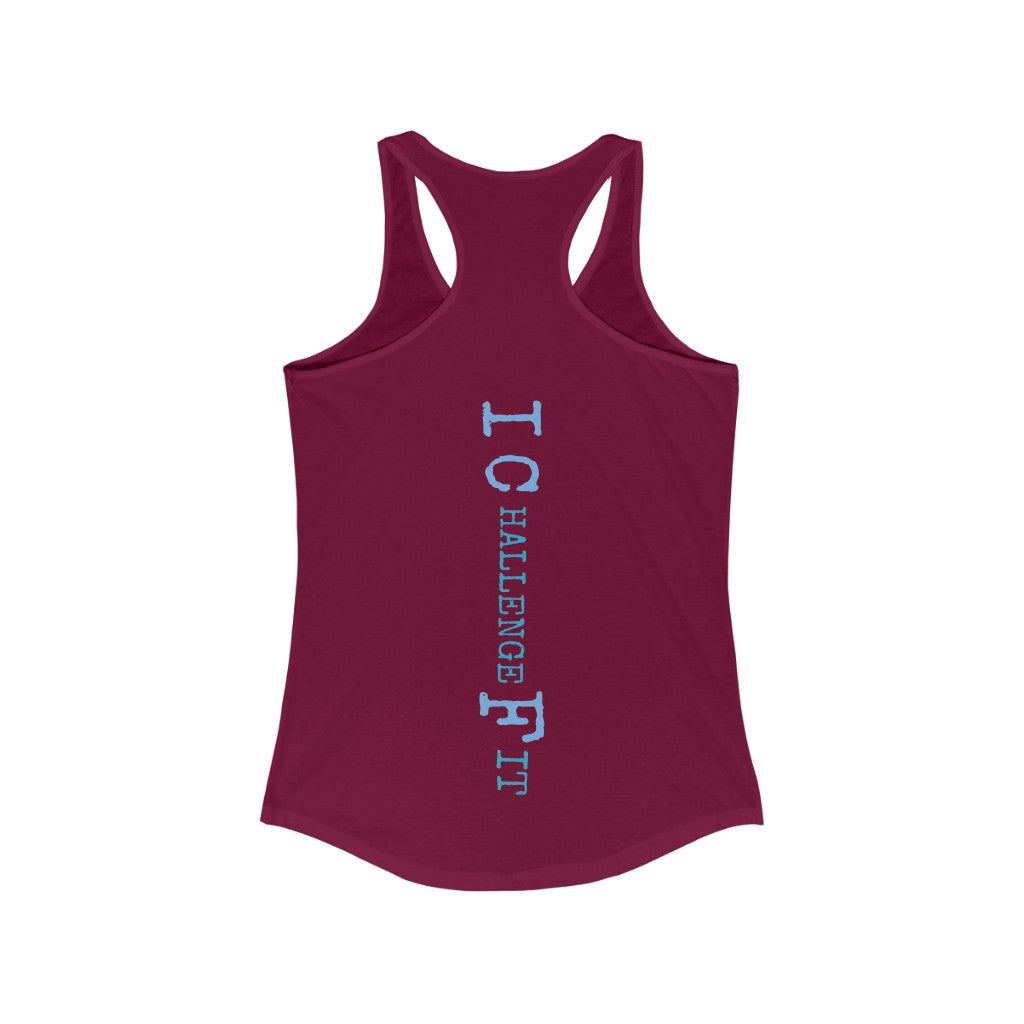 ICF Women's Ideal Racerback ( Blue Logo)