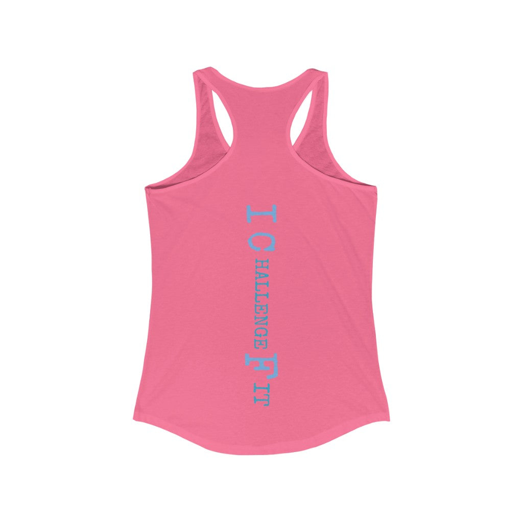ICF Women's Ideal Racerback ( Blue Logo)