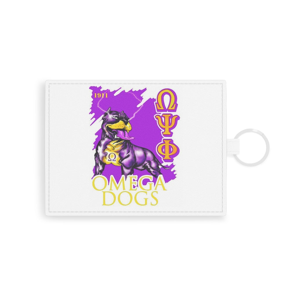 Saffiano Leather Card Holder (Omega Psi Phi)