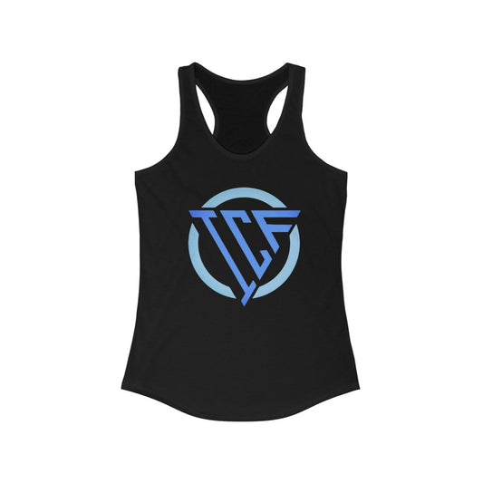 ICF Women's Ideal Racerback ( Blue Logo)